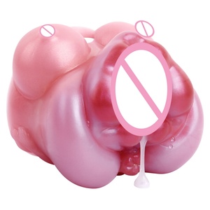 GEEBA - Ejercitador de Pene Vibrador de Silicona Suave, Masturbador Masculino con Vibración, Vagina Realista, Entrenador de Glande, Juguetes Sexuales - Product Image 1