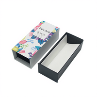 Boîte à tiroir coulissant en carton rigide biodégradable, boîte cadeau haut de gamme pour lunettes de soleil, emballage pour bijoux avec doublure en éponge et gaufrage