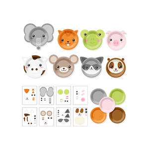 ชุดงานศิลปะจานกระดาษ DAMAI สำหรับเด็ก 8 ชิ้น ชุดงานฝีมือรูปสัตว์ ของขวัญสำหรับเด็กเล็ก ชุดงานฝีมือจานกระดาษ DIY สำหรับงานวันเกิด - Product Image 1