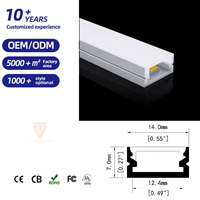 Profilé LED ultra-fin en U avec couvercle laiteux pour dissipation thermique et éclairage LED, avec service de soudure