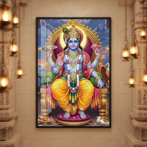 Arte de Pared en Lienzo, Marcos con Fotos de Dioses Hindúes para Pooja, Arte de Pared Indio para Sala de Estar, Oficina en Casa, Sala de Pooja, Templo Pequeño - Product Image 6