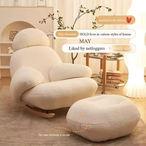 Sillón Sofá Reclinable Individual Acentuado Estilo Nórdico Moderno Personalizado para Sala de Estar Relajante Mecedora para Adultos Muebles de Dormitorio - Product Image 3