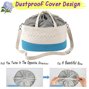 KUYUE Panier de rangement pour couches de bébé, sac de maman, organisateur de produits pour bébé en coton pliable, taille personnalisée 0.8 - Product Image 6