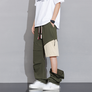 Pantalones <span class=keywords><strong>Cargo</strong></span> Casuales de Verano para Hombre, Talla Grande, Holgados, Largos, Desmontables, de Dos en Uno, con Diseño Moderno y Combinado - Product Image 1