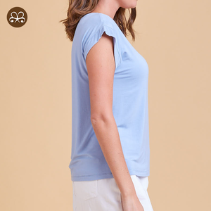 Logo personnalisé femmes haut d'<span class=keywords><strong>allaitement</strong></span> maternité à manches courtes vente en gros confortable T-shirts d'<span class=keywords><strong>allaitement</strong></span> - Product Image 2