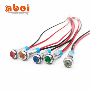 Abei 6mm 8mm 10mm 12mm Mini luz indicadora de Metal cabeza plana lámpara piloto impermeable Mini luces indicadoras Led Panel de luz - Product Image 4