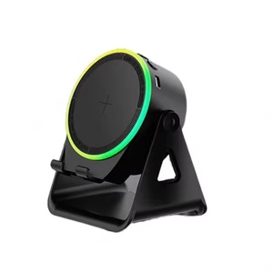Support de téléphone avec haut-parleur à <span class=keywords><strong>induction</strong></span> sans fil et support rotatif pour une utilisation sur le lit ou sur le bureau - Product Image 5