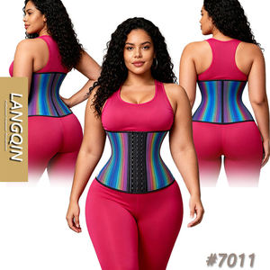 Corset amincissant en latex pour femme avec baleines en acier, ajustable, pour le contrôle du ventre, ferme et respirant - Product Image 1