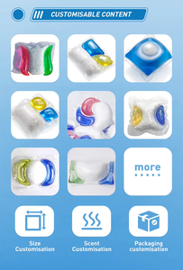 Eco-Friendly Disposable Gel Deep-Cleaning Dishwasher <strong>Detergent</strong> with Active Oxygen Enzyme Formula for Streak-Free <strong>Dishes</strong> - Product Image 6