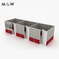 M & W Mobilier de salle moderne à séparation Bureau simple Poste de travail modulaire Cloison privée Cabine de bureau