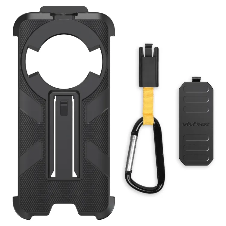Good feedback For Ulefone Power Armor 16 Pro Ulefone Back Clip Phone Case with Carabiner Black Made of TPU and PC material