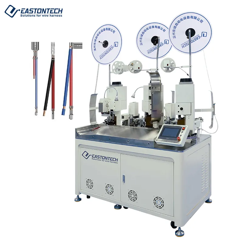 EW-21C automatische Doppel drähte kombinierte Crimp maschine 3 Drähte Terminal Press Machine