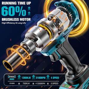 Boulonneuse à Chocs Sans Fil 20V MAX <span class=keywords><strong>XR</strong></span> 3/4 Pouce à Couple Élevé, Moteur Sans Balais, avec Bague d'Arrêt pour Utilisation Industrielle et DIY, Alimentée par Batterie - Product Image 4