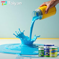 Revêtement de sol en époxy à effet marbre auto-nivelant, sable coloré, revêtement de sol en époxy pour usage domestique, revêtement et peinture résistant à l'usure