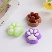 Jouet anti-stress à texture d'argile ultra douce en forme de patte de chat, à rebond lent, créatif, porte-clés, vente en gros par lots mixtes
