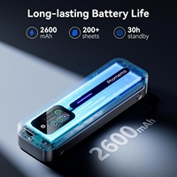 Imprimante thermique sans encre portable à écran tactile M832D, 300 dpi, compatible A4, iOS/Android/PC, batterie de voyage, noire