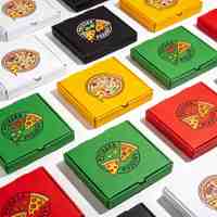 Boîte à pizza en carton ondulé personnalisée, boîte à pizza en carton blanc, boîte à pizza en papier kraft brun, boîte à pizza à emporter