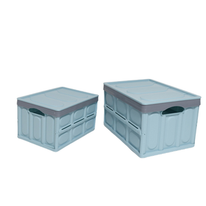New Style Moving Big Capacity Thickening Plastic Folding Stackable Boxes with Cover