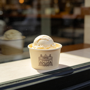 Vasos de papel kraft reciclables y portátiles para helados, en oferta, para tiendas de conveniencia y pastelerías - Product Image 1