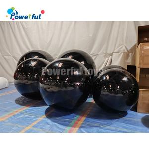 Bola de espejo inflable negra grande Bolas grandes y brillantes Globos de esfera cromada metálica reflectante para decoraciones para fiestas de boda - Product Image 4