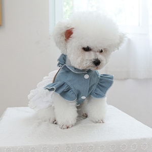 Vestido Confortável Estilo Princesa Xadrez para Cães e Gatos, Ideal para Teddy e <span class=keywords><strong>Maltese</strong></span>, Roupas para Animais de Estimação para Todas as Estações - Product Image 4