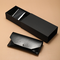 Vente flash - Étui à lunettes en cuir souple haut de gamme, plusieurs styles, boîte de rangement résistante à la pression, forme personnalisée, motif uni