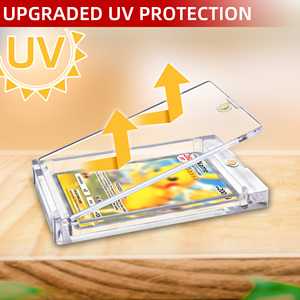 Porte-cartes magnétique épais 260 PT avec protection UV, étui rigide en plastique pour cartes de jeu, cartes à collectionner <span class=keywords><strong>Pokémon</strong></span> - Product Image 2