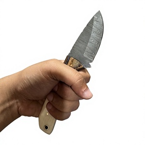 Couteaux Rajput à lame fixe en acier Damas, manche en bois Pakka bleu, garantie de 3 ans - Personnalisable pour la chasse - Product Image 2