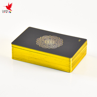 Jeu de cartes Oracle de haute qualité de 78 cartes, logo personnalisé, doré à l'or fin, boîte magnétique, papier imprimé écologique, carte de tarot