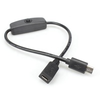 Kabel pengisi daya Data OTG pendek, 0.5m USB Tipe C ke mikro B 2.0 kustom 30cm 0.3m tembaga murni dengan jaket PVC