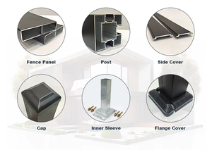 Clôture d'Intimité en Aluminium Facile à Monter Sans Creuser Panneaux à Lattes Horizontales pour Applications de Sécurité - Product Image 5