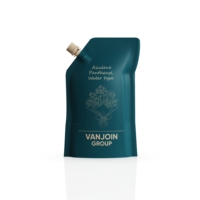 Pochette de recharge cosmétique mate de luxe avec bec verseur, Doypack personnalisé avec logo pour emballage de liquides (tonique, shampoing, gel douche)
