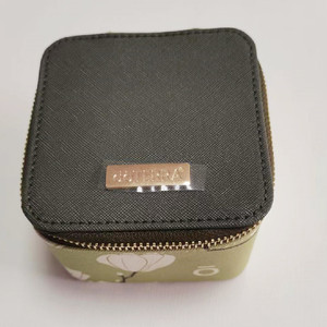 Square Fabric Travel Zipper Jewelry <b>Case</b>-Multi-Function Fashion Cosmetic & <b>Lipstick</b> Box for All Seasons - Product Image 2