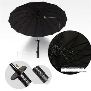 스트레이트 멋진 디자인 일본 사무라이 카타나 작은 칼 우산 긴 핸들