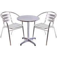 Fabrik Direkt verkauf Aluminium guss legierung Edelstahl Esstisch Couch tisch Stuhl Set