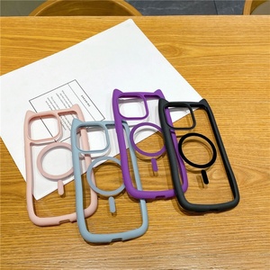 Funda de Teléfono con Orejas de Gato 3D para iPhone 16 15 Pro Max 14 13 12 Pro, Carcasa Magnética Transparente - Product Image 2