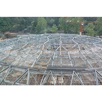 Dôme de stockage de charbon à grande portée en structure spatiale en acier galvanisé standard durable pour centrale électrique