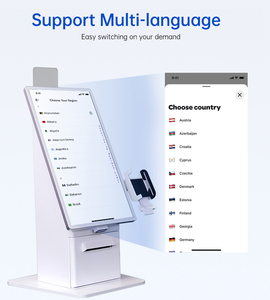 Touchwo tương tác màn hình cảm ứng tự phục vụ máy tự phục vụ tiếp nhận thanh toán kiosk với máy in nhiệt và máy quét - Product Image 5