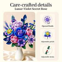 Kit de Bouquet de Fleurs à Construire Soi-même KAVO – Composition Colorée de Roses et de Marguerites – Décoration Créative de Bureau – Cadeau pour la Maison et le Bureau