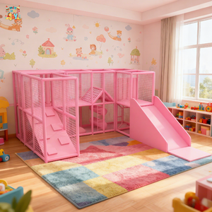 Portable Pink Home Soft <strong>Play</strong> Area Set Indoor Playground Equipment <strong>Play</strong> Structure Climb <strong>Frame</strong> Mobile Soft <strong>Play</strong> <strong>Frame</strong> for Kids - Product Image 1