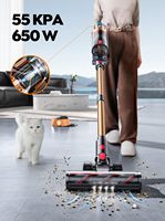 Aspirateur sans fil mural SMOTURE, autoportant, 55KPA, 650W, 70 minutes d'autonomie, avec brosse motorisée pour lit