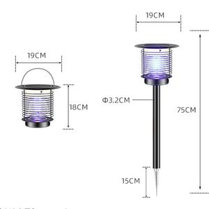 Matamosquitos Solar 3 en 1, Inalámbrico, Recargable, Resistente al Agua IP65, Trampa para Insectos Voladores para Jardín, Camping, Hogar, Patio, Parque - Product Image 4