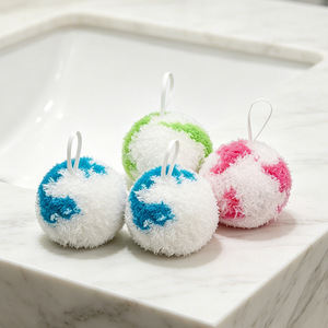 Cleaning Ball With Lanyard For Bathroom Sink Faucet Kitchen Use Colorful Scrub Brush Round Shape - Product Image 1
