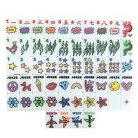 Tuiles de Mahjong américaines en acrylique personnalisées Hansail OEM et table – Portables, durables, pour 2 à 4 joueurs, style contemporain de luxe, tendance aux États-Unis