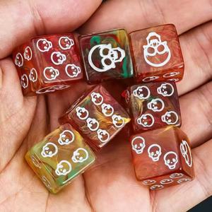 Dés de jeu amusants en plastique D6, <span class=keywords><strong>logo</strong></span> personnalisé imprimé, dés de jeu de rôle, vente en gros OEM, promotionnels - Product Image 6