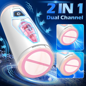 Masturbador Automático 2 en 1 de <span class=keywords><strong>Doble</strong></span> Cabeza con Succión, Copa de Simulación <span class=keywords><strong>Vaginal</strong></span> para Hombres, Extensor de Entrenamiento, Juguetes Sexuales Masculinos para Adultos - Product Image 6