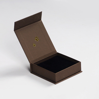 Boîte cadeau magnétique de luxe marron, boîte cadeau personnalisée recyclable pour chocolat, boîte cadeau avec couvercle magnétique pour emballage de bijoux