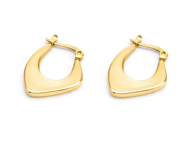 Fashion Geometric Irregular U-shaped Earrings Steel Special-shaped Party Earrings Female Plated 18k Gold
