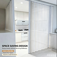 Porte coulissante pliante en PVC décorative moderne sur mesure pour l'intérieur, avec revêtement imperméable, pour la séparation des espaces du salon