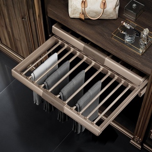 Accessoires de garde-robe de haute qualité, cintres coulissants multifonctionnels, porte-pantalons et tiroirs à grille - Product Image 2